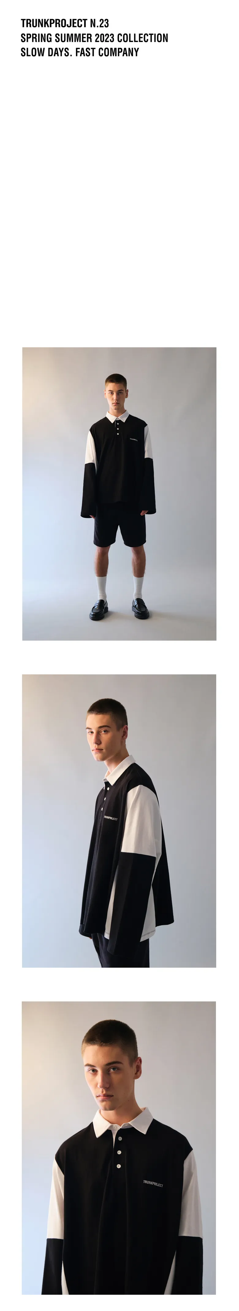 Paneled Polo Shirt_Black