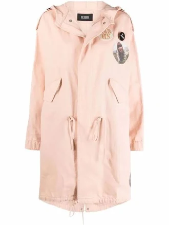 RAF SIMONS PARKA WITH LOGO PATCH