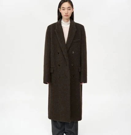 INSILENCE Women's Boucle Alpaca Double Coat