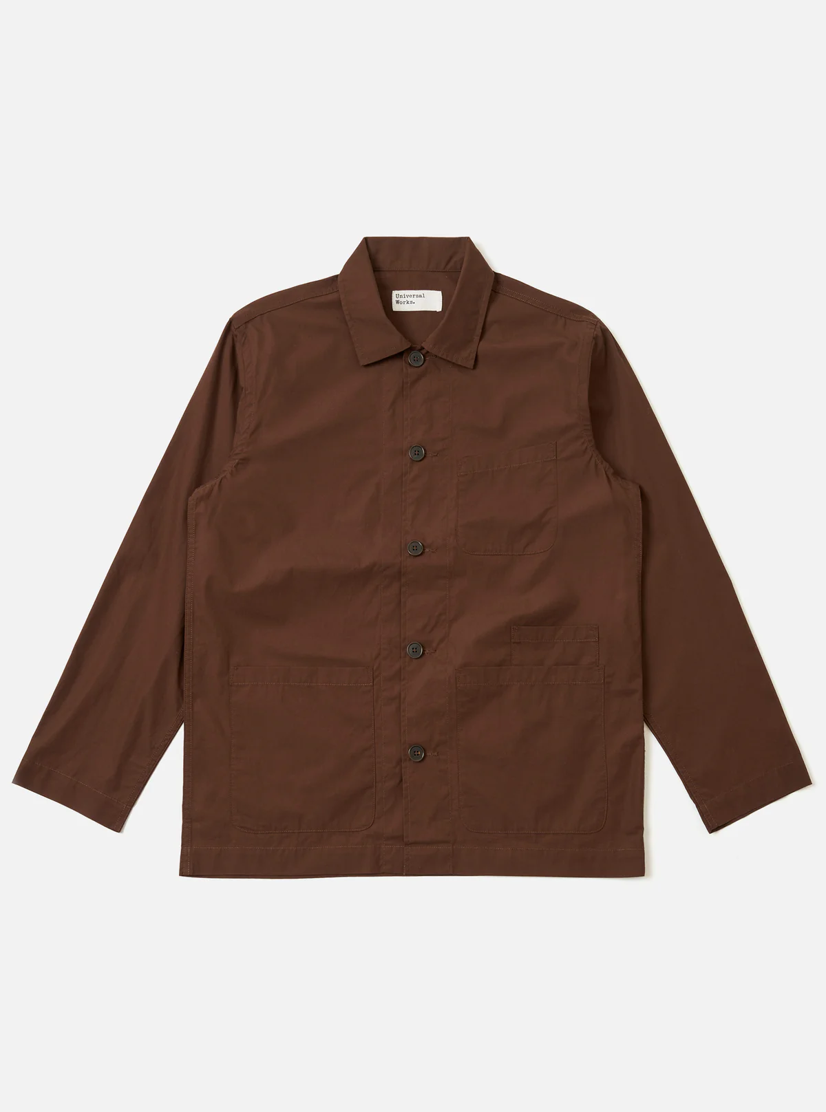 Men's Brown Peached Poplin Bakers Overshirt