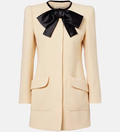 Valentino Tie-neck virgin wool coat Women