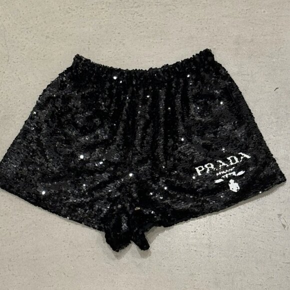 Sequin Chiffon Shorts