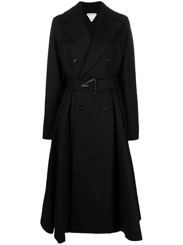 Double-breasted Flared Coat