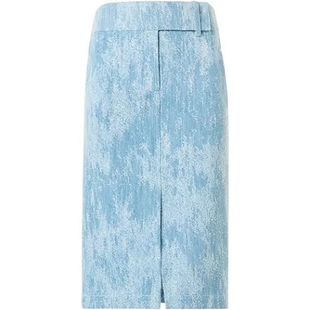 Akris Women's Denim Jacquard Pencil Skirt