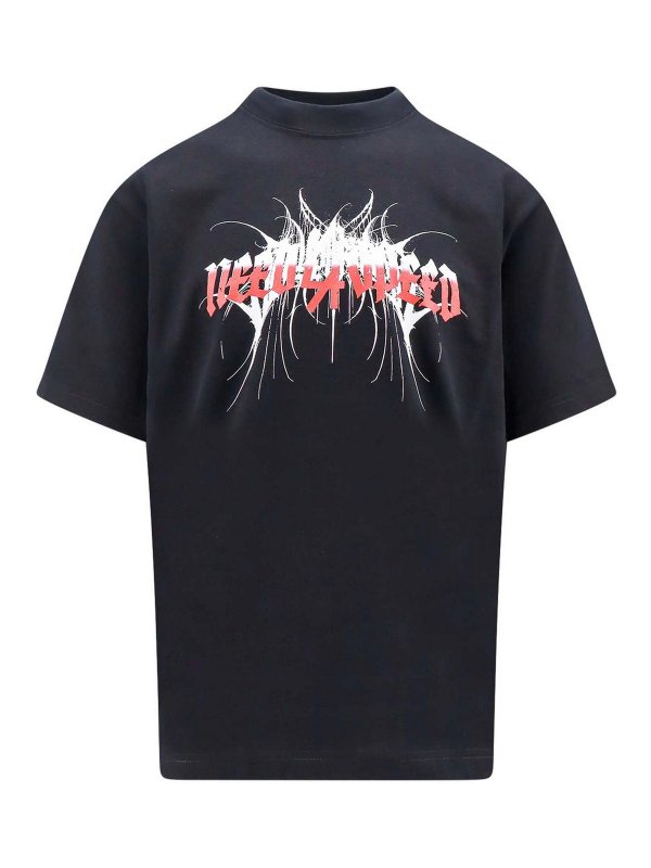 Cotton t-shirt with speed demon print