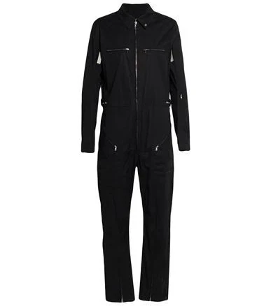 Rick Owens Man Jumpsuit Black Size 38 Cotton, Elastane
