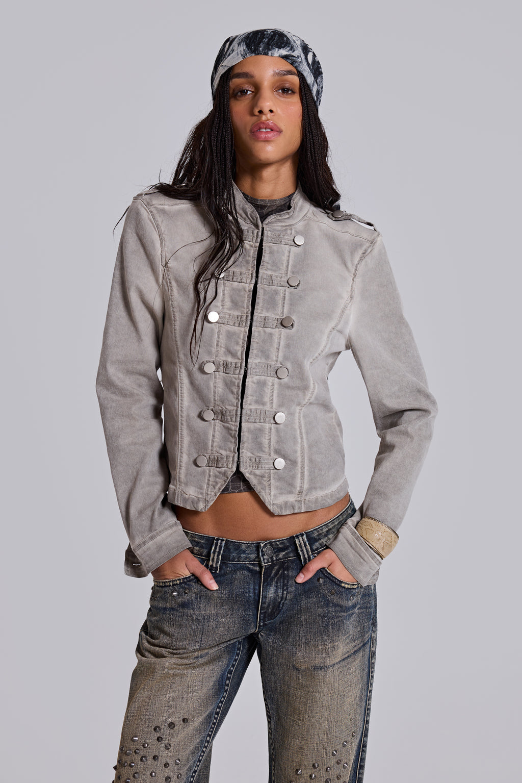 Rebel Military Jacket In Clay
