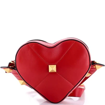 Valentino Garavani Roman Stud Amore Quilted Leather Shoulder Bag