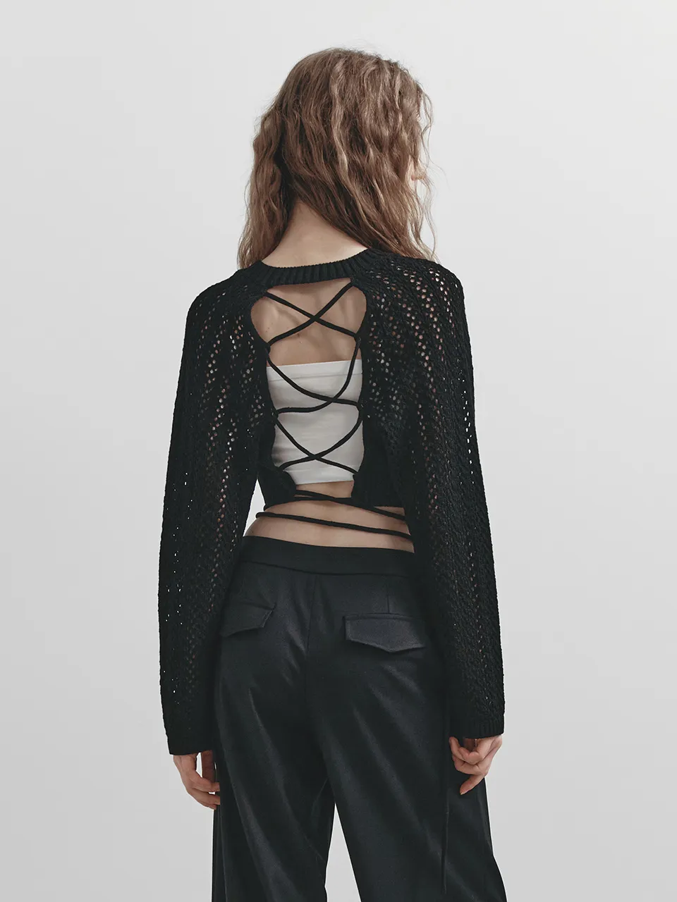 Back Strap Crop Knit VK5SP113_2color
