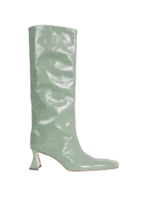 Metallic Heel Knee-high Boots
