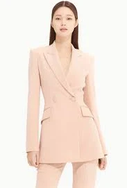 Silk Double Tailored Slim Line Jacket