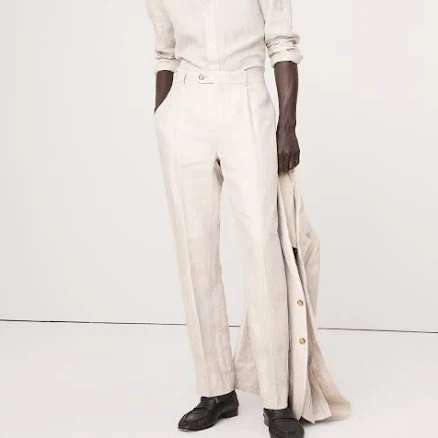 Banana Republic Men's Tailored Slim-Fit Herringbone Linen Suit Pant