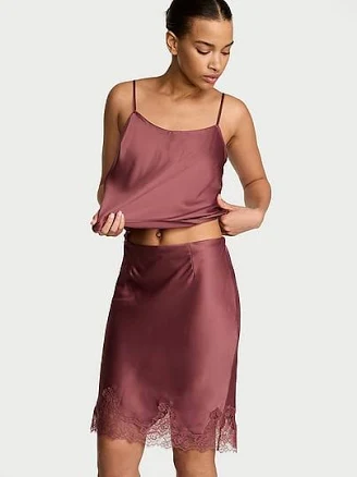 Dream Angels Satin Lace-Trim Skirt