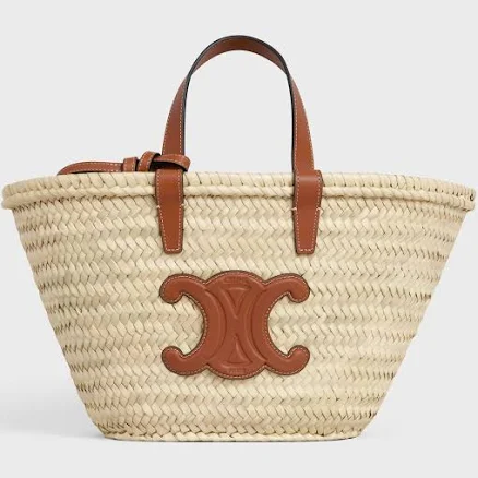 CELINE Women's Classic Palm Leaf Calfskin Leather Panier
