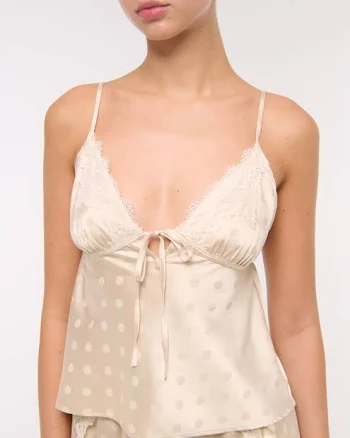 Abercrombie & Fitch Women's Jacquard Lace Sleep Cami