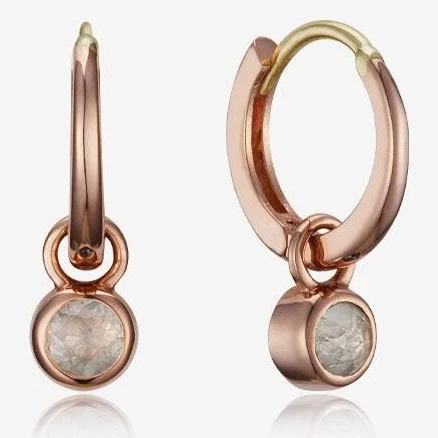 April Birthstone Gold Earrings