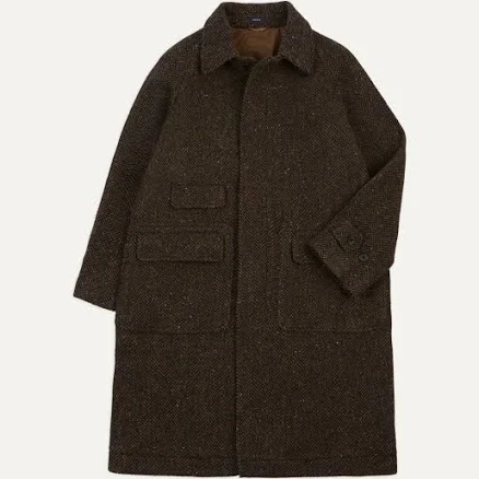 Herringbone Wool Raglan Coat