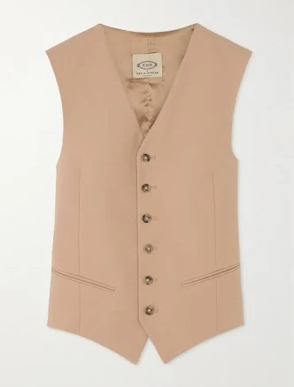 Tod's Stretch-cotton Vest - Women - Beige Coats and Jackets - XL