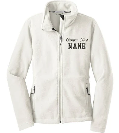 L217 Design Your Own Custom Logo Texts Stitching Slim Women Fleece