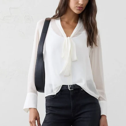 Women's Tie-Neck Blouse