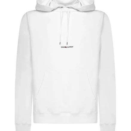 Saint Laurent Men's Small Logo Hooded Sweatshirt