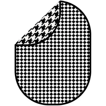 Kate Black and White Squares/Pixel Microfiber Collapsible Self Tape Backdrop Photography