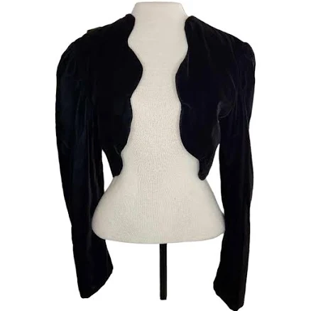 Dave & Johnny Vintage Velvet Cropped Jacket