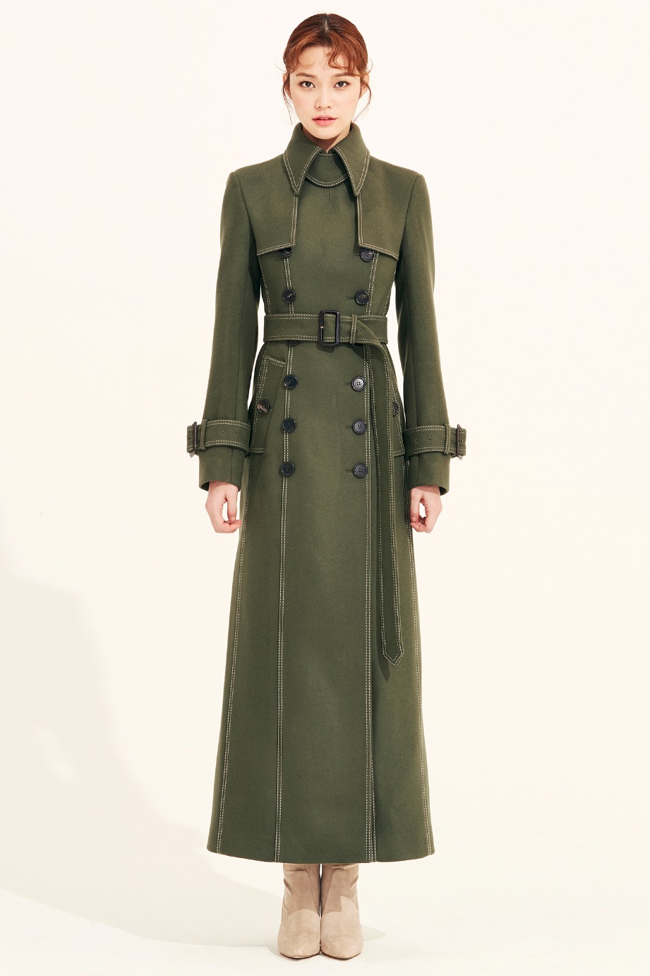 Wool Maxi Trench Coat