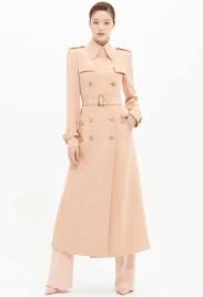 Silk Maxi Trench Coat