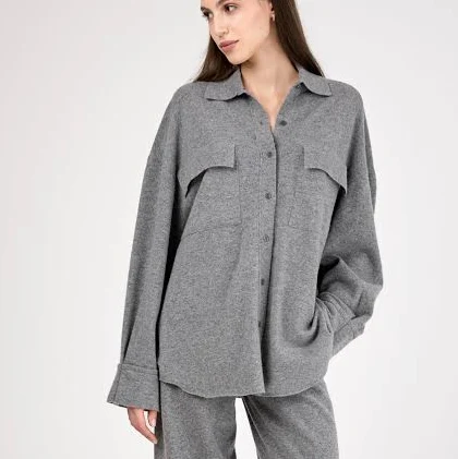 (NUDE) Virgin Wool Felt Shirt Jacket
