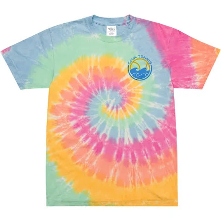 CoVA Tennis Ball & Waves Logo Oversized Tie-dye T-shirt