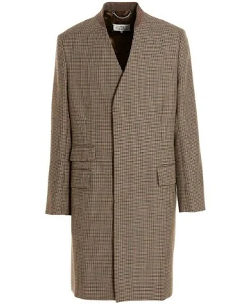 Maison Margiela Checked Single-Breasted Coat - IT40