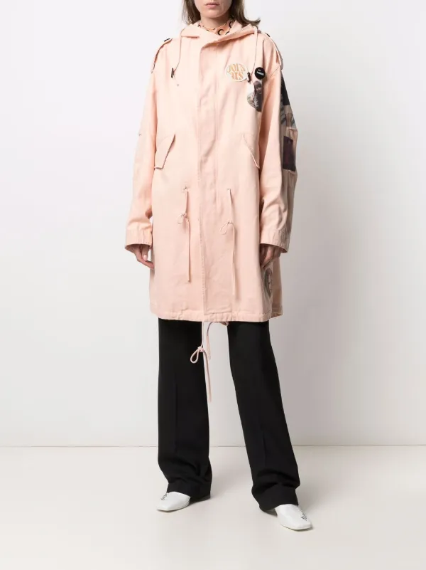 Photograph-print Hooded Coat