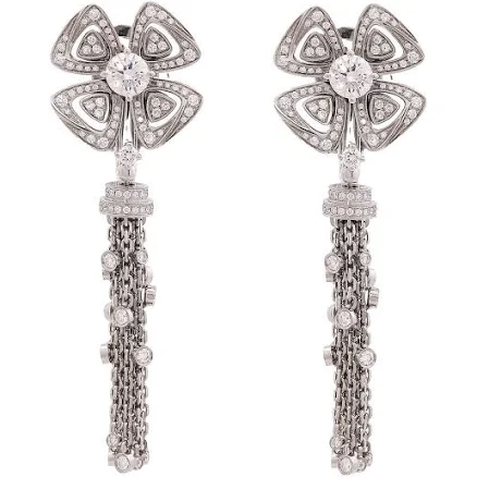 Bvlgari Fiorever White Gold Diamond Earrings