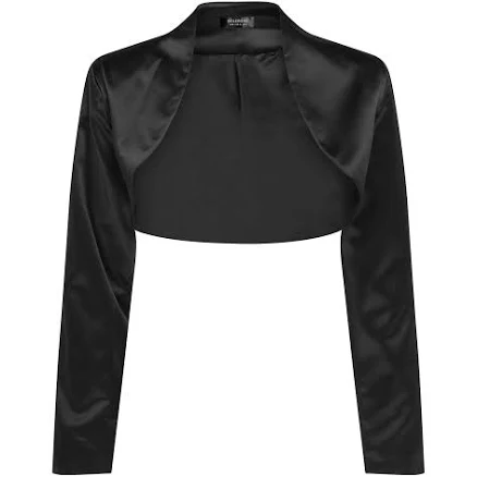Bolerose Formal Long Sleeve Satin Bolero Shrug