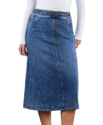 Wash Lab Denim Denim Midi Skirt