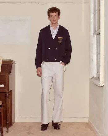 Bode Men's Double-Breasted Cotton-Knit Cardigan
