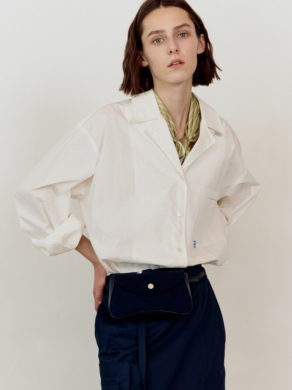 Oversized Pocket Shirt_White