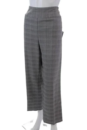 Elliott Lauren Women's Glen Plaid Elastic Waistband Pants