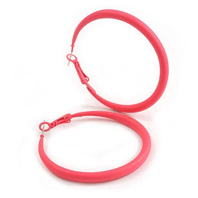 Matt Finish Hoop Earrings