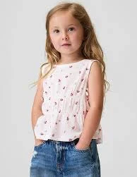 Baby & Toddler Crinkle Knit Bow Top