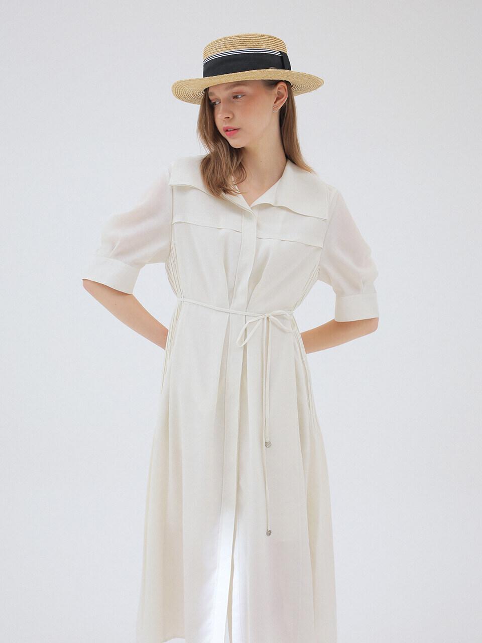 Pleated Shirt Dress