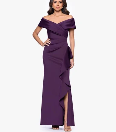 Xscape Women's Petite Off The Shoulder Dress