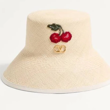 Valentino Garavani Women's Vlogo Signature Straw Bucket Hat