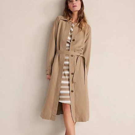 Loft Women's Haven Well Within Linen Blend Trench Coat