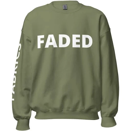 Faded Fabrics White Logo Basic Sweatshirt Red / XL
