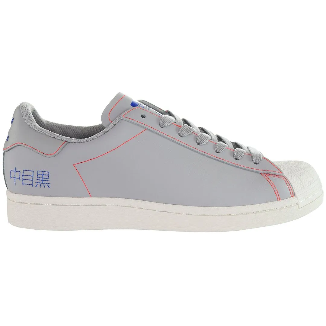 Superstar Pure Lace-Up Grey Smooth Leather Trainers