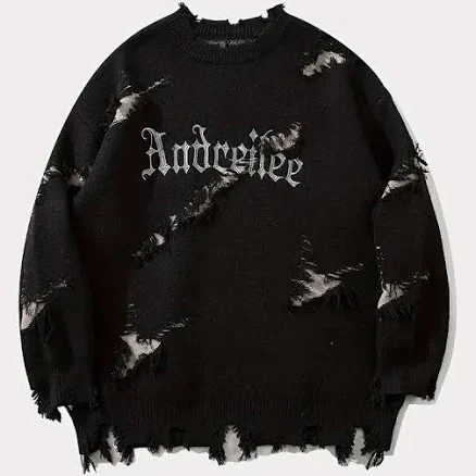 Street Style Distressed Knit Sweater