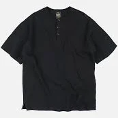 Henley Neck Half Tee _ Black