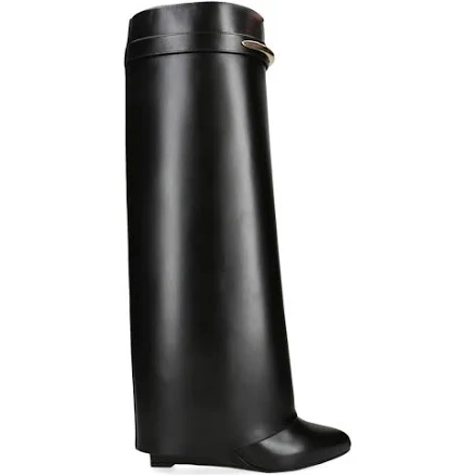 Givenchy Shark 95 Knee-high Leather Boots